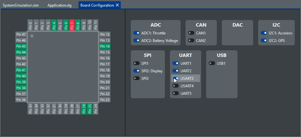 Board configurator in Studio Technix.