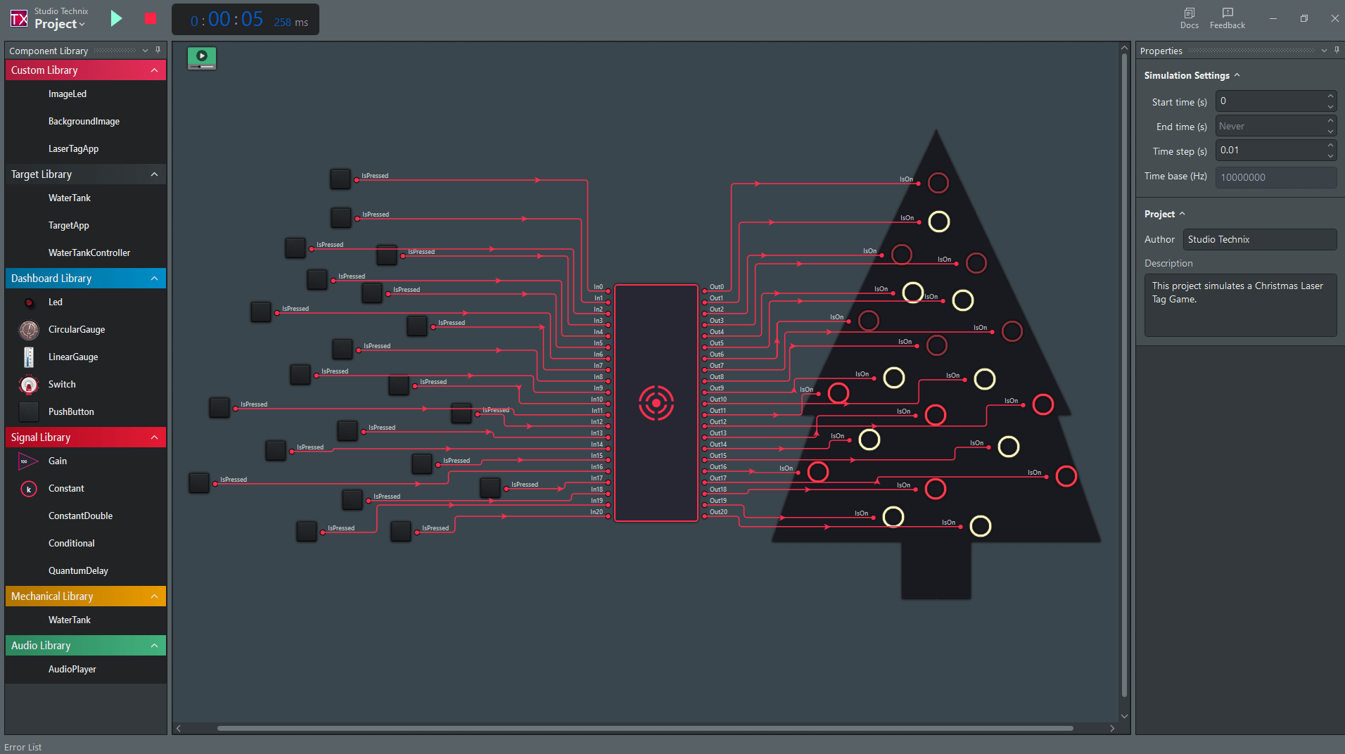 Screenshot of the model in Studio Technix