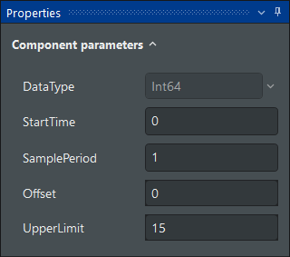 Overview of the Counter component properties