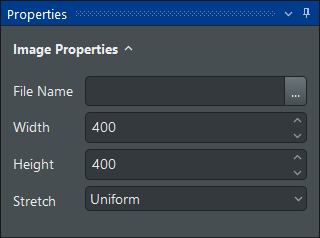 Example of a Properties panel in Studio Technix